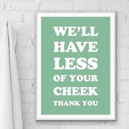Funny Bathroom Quote Print Cheeky Humor Wall Art - thumbnail 1
