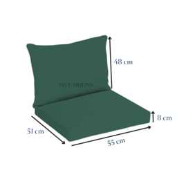 Outdoor Patio Cushion Set With Water-Resistant, Zippered Durable Covers. Compatible For Keter Allibert California Rattan Furniture - thumbnail 2
