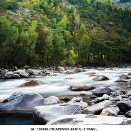 Mountain River Tree Forest Rock Nature Photo Wall Mural Wallpaper Bedroom Kitchen Home Decoration - thumbnail 3