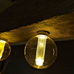 Rustic Oak Beam Chandelier Farmhouse Industrial Hanging Light - thumbnail 3