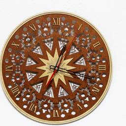 Wooden, Multilayered Laser Cut Wall Clock With Numbers Coming in Personalised Box - thumbnail 2