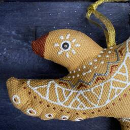 Golden Firebird Christmas Decoration Tree Gift Handmade Gift Ukrainian Handmade, Christmas Handmade - thumbnail 2