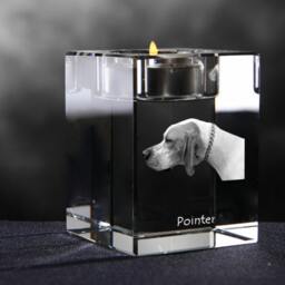 Pointer, Crystal Candlestick With Dog, Souvenir, Decoration, Limited Edition, Collection - thumbnail 2