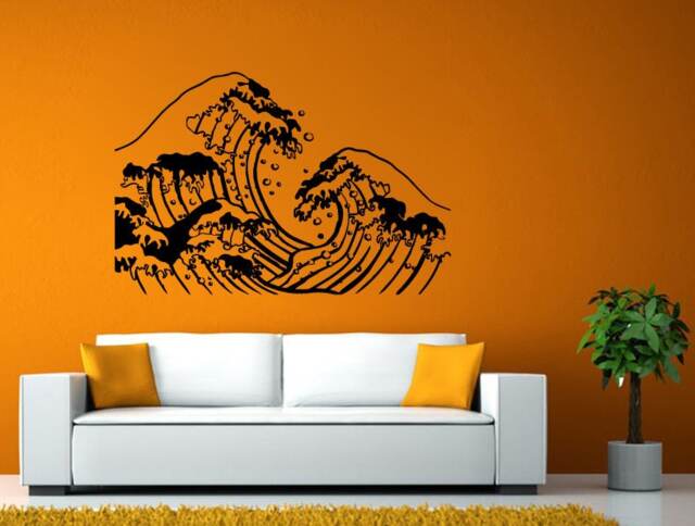 Ocean Sea Wave Marine Surfing Wall Stickers Decals Vinyl Mural Decor Art L2129 - image 1
