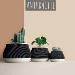 3D Printed Cactus, Succulent Planters, Interior Plant Pots, Mid Century Eco-Friendly Gift Idea For Home, Large Planter Pot - thumbnail 4
