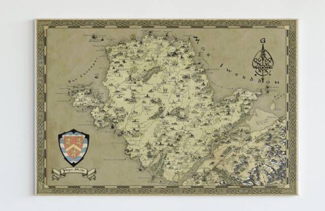 Anglesey Canvas, Ynys Mon Fantasy Map, Gift For Him Her, Present Mum Dad, County Cymraeg Art, Print - image 1