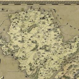 Anglesey Canvas, Ynys Mon Fantasy Map, Gift For Him Her, Present Mum Dad, County Cymraeg Art, Print - thumbnail 2