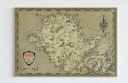 Anglesey Canvas, Ynys Mon Fantasy Map, Gift For Him Her, Present Mum Dad, County Cymraeg Art, Print - thumbnail 1