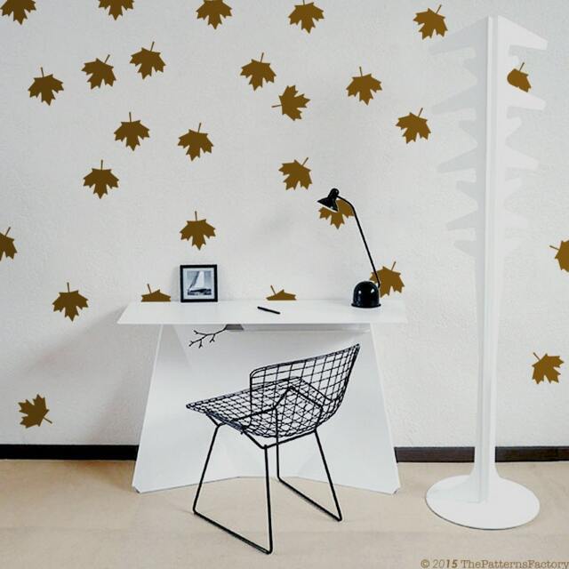 Maple Leaf Pattern Wall Decals Canadian Decor - image 1