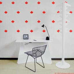 Maple Leaf Pattern Wall Decals Canadian Decor - thumbnail 2