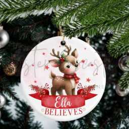 Personalised Kids Christmas Decoration - Grandson Gift Custom Bauble For Boys & Girls Stocking Filler Eve Box - thumbnail 2