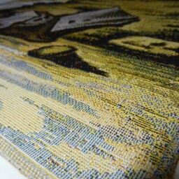 Gobelin Tapestry Willow & Duck 34x12.5 in 88x33 cm Wall Fabric - thumbnail 3