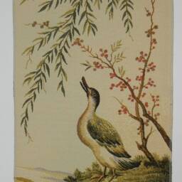 Gobelin Tapestry Willow & Duck 34x12.5 in 88x33 cm Wall Fabric - thumbnail 2