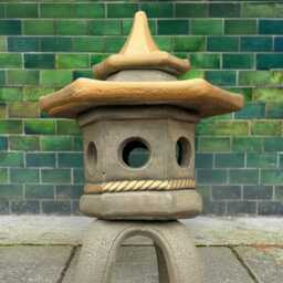 Outdoor Pagoda Statue Concrete Zen Garden Figurine Stone Lantern Decor Pagoda Sculpture Tranquil Yard Art Lawn Ornament Christmas Present - thumbnail 2