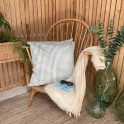 Blue Gingham Scatter Cushions, Summer Cushions , Duck Egg Blue Cushion, Garden Cushion - thumbnail 4