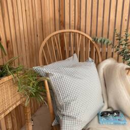 Blue Gingham Scatter Cushions, Summer Cushions , Duck Egg Blue Cushion, Garden Cushion - thumbnail 2