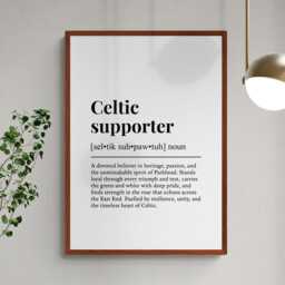 Celtic Supporter Funny Definition Sport Football Gift Wall Art Print - thumbnail 2