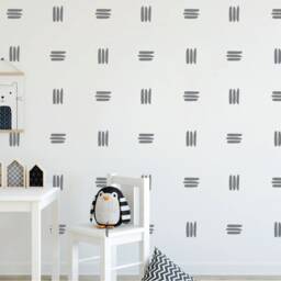 Triple Line - Decorative Single Colour Lines Stripes Kids Wall Home Decor Decal Stickers - thumbnail 2