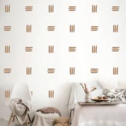 Triple Line - Decorative Single Colour Lines Stripes Kids Wall Home Decor Decal Stickers - thumbnail 1