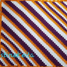 Crochet Baby Blanket, Yellow, White, Violet Blanket, Baby Blanket 77 cm/ 30 - thumbnail 3
