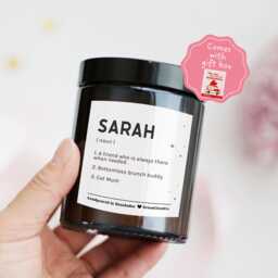 50Th Birthday Gift For Her Friend - Personalized Name Candle Niece Daughter Retirement Leaving Colleague Work Bestie - thumbnail 1