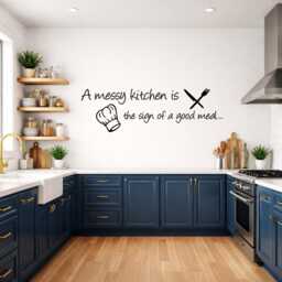 A Messy Kitchen Is The Sign Of A Good Meal - Wall Sticker Decal Quote