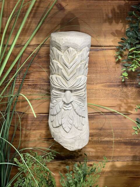 Stone Garden Tribal Green Man Statue Ornament/ Hanger - image 1