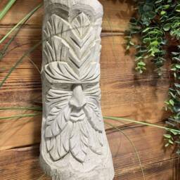 Stone Garden Tribal Green Man Statue Ornament/ Hanger - thumbnail 3