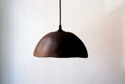 Handmade Clay Pendant Light, Organic Minimalist Lighting, Kenso, Wabi Sabi - thumbnail 1