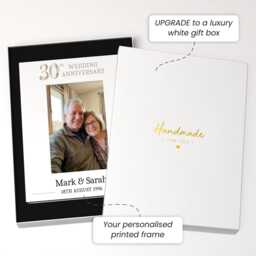 Personalised 30Th Anniversary Gifts For Couples - Pearl Photo Frame - thumbnail 2