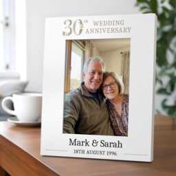 Personalised 30Th Anniversary Gifts For Couples - Pearl Photo Frame - thumbnail 3