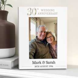 Personalised 30Th Anniversary Gifts For Couples - Pearl Photo Frame - thumbnail 1