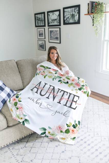 Christmas Gift For Her, Aunt Present, We Love You Mom Blanket, From Kids Wife, Grandparent - image 1
