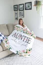 Christmas Gift For Her, Aunt Present, We Love You Mom Blanket, From Kids Wife, Grandparent
