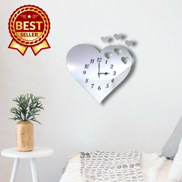 Hearts Out Of Heart Acrylic Clock - Many Colours Available - Bespoke Shapes & Sizes Made - image 1