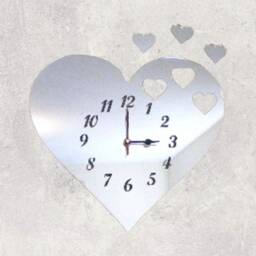 Hearts Out Of Heart Acrylic Clock - Many Colours Available - Bespoke Shapes & Sizes Made - thumbnail 2