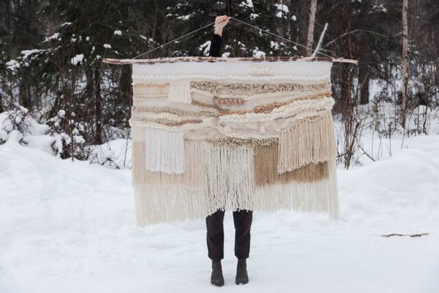 Extra Large Woven Wall Hanging//Weaving Hanging//Textured Yarn Hanging//Boho Weaving//Hygge Home Decor - image 1