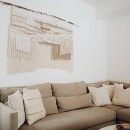 Extra Large Woven Wall Hanging//Weaving Hanging//Textured Yarn Hanging//Boho Weaving//Hygge Home Decor - thumbnail 3