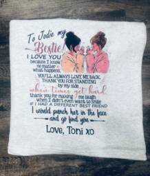 Custom Best Friend Gift, Personalized Blanket, Friends To My Bestie, You're Person, Ladies Gifts, Blankets - thumbnail 1
