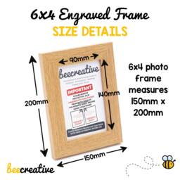 Personalised Christening Photo Frame Gift Keepsake Engraved, Picture Frame, Thank You Godfather Godmother, Godparents - thumbnail 3