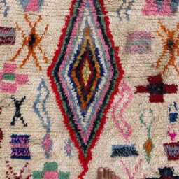 Colorful Berber Wool Runner Rug Handmade Moroccan Rug - thumbnail 4