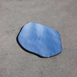 Freeform Organic Shape Mirror With Minimalist Bronze Patina Frame - C - thumbnail 3