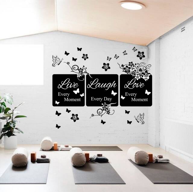 Floral Live Laugh Love - 0143, Wall Art Decal, Transfer, Mural, Sticker, 75 Colours, 5 Sizes, Interior Or Exterior Use , Easy To Apply - image 1