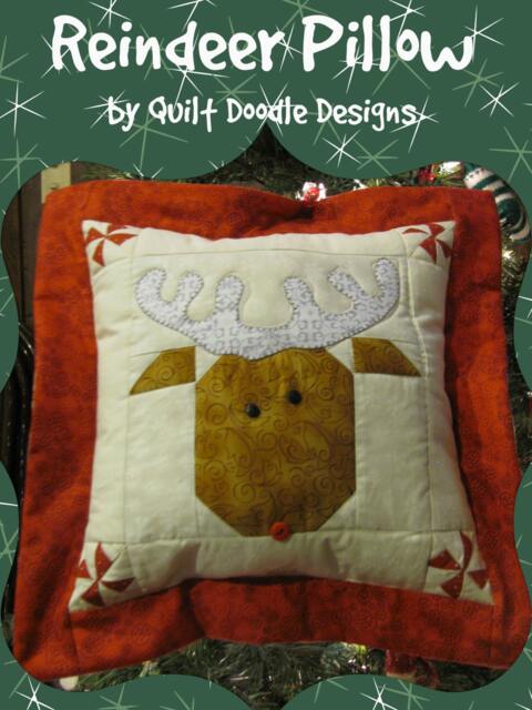Reindeer Pillow PDF Pattern From Quilt Doodle Designs - image 1