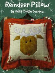 Reindeer Pillow PDF Pattern From Quilt Doodle Designs