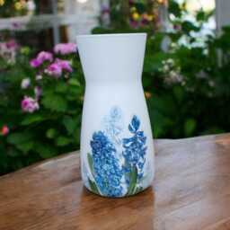 Hyacinth Gift Set, Flower Vase & Coaster Birthday, Gifts For Her, Mum, Nan, Blue Decor, Hyacinth - thumbnail 3