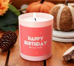 Happy Birthday Candles Bold Patterned Candle Present Party Personalised Message Her Celebration Gift Best Friend - thumbnail 1