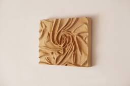 Wood Grain Woodcarving Sculpture Abstract Wall Art Silk Shapes - thumbnail 1