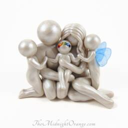 Handmade Family Of 5 Memorial Sculpture - Bespoke Keepsake - thumbnail 1