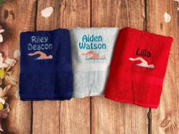 Embroidered Personalised Swimming Or Sports Towel. Ideal Gift - Adults & Kids - thumbnail 1